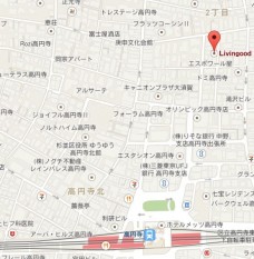 公園駅からリビングっどまでの地図